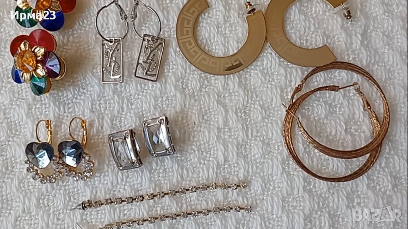 Шарени обеци и клипси, снимка 1