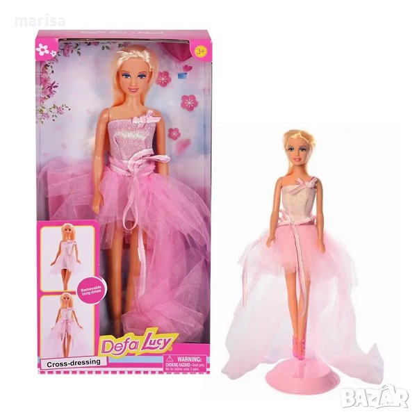 Кукла Defa Lucy, тип Барби, с рокля и шлейф на поставка, варианти Код: 55902, снимка 1