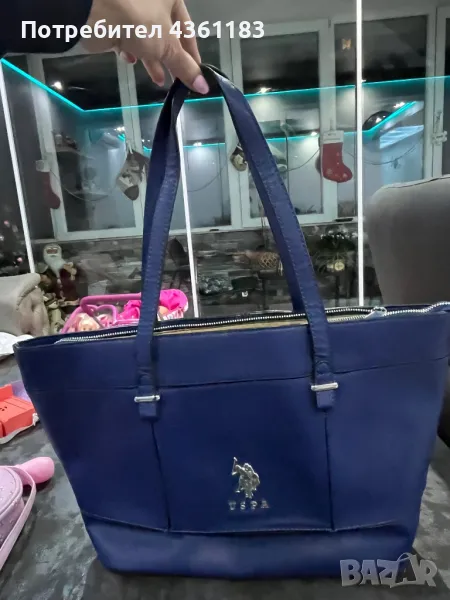  U.S. Polo ASSN синя дамска чанта, снимка 1