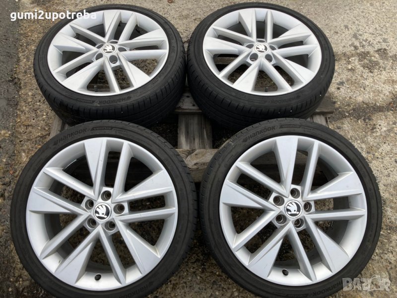 17 джанти 5х100 Skoda Fabia Rapid 7J et46 Polo Vento 215/40/17 Hankook, снимка 1