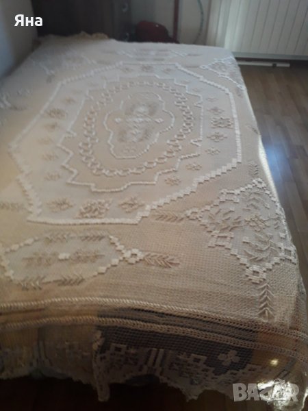 Плетена прозирна покривка за легло или маса, 170см/255см, снимка 1