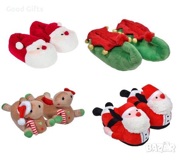 3D Коледни пантофи, Дядо Коледа и Елф от 23 до 46 номер, снимка 1