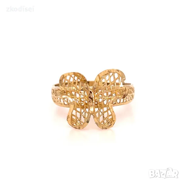 Златен дамски пръстен 1,00гр. 14кр.проба:585 размер:52 модел:30046-6, снимка 1