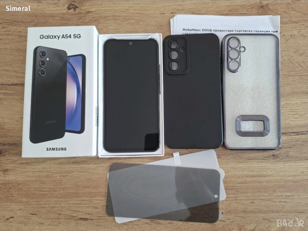 Samsung A54 5G като НОВ + 2 кейса и нов протектор., снимка 1
