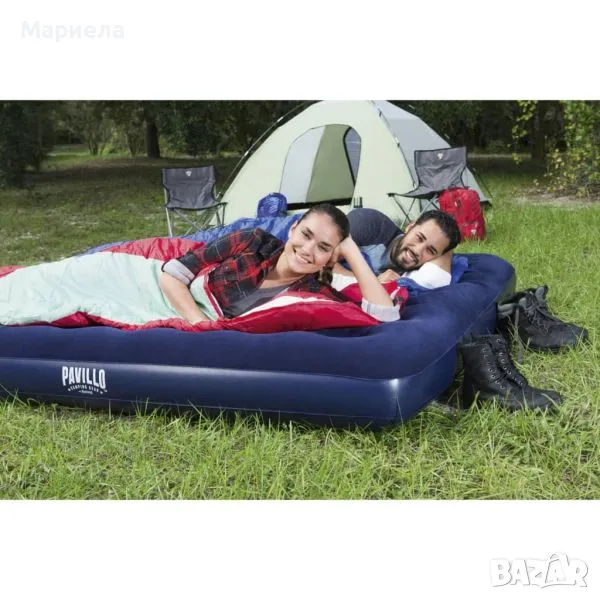 Продавам нови надуваеми легла King Size 203x183x22 cm, Надуваемо флокирано въздушно легло, снимка 1
