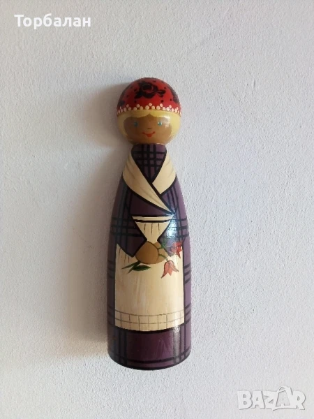 Дървена кукла от соц-а, снимка 1