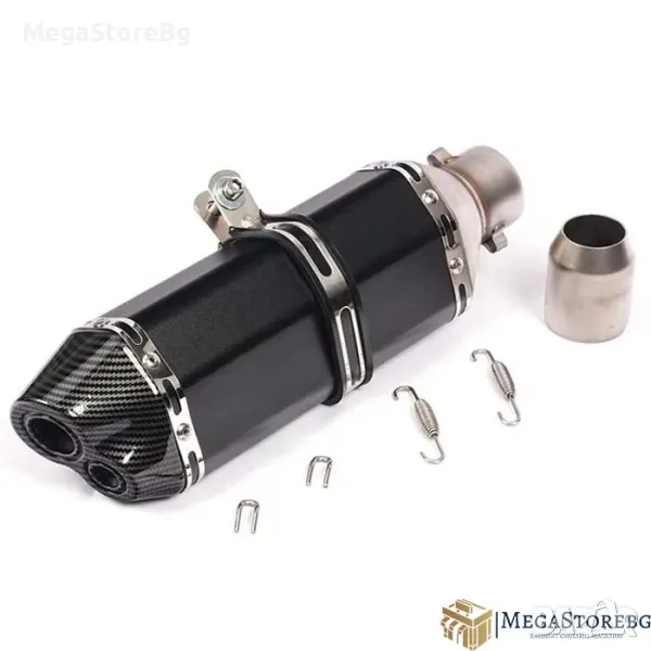 Гърне за мотор мотоциклет PA945 - 40см -ЧЕРНО С КАРБОН, снимка 1