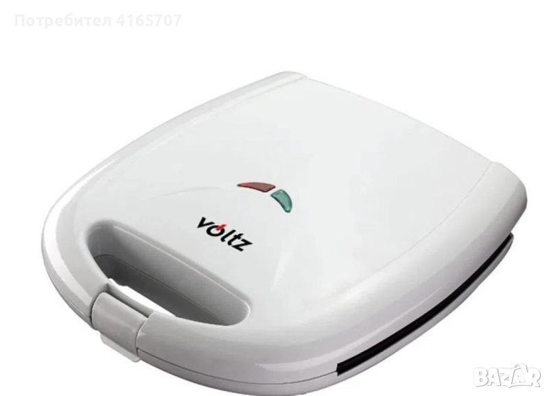 Уред за сладки орехчета Voltz, 1200W, За 24 сладки, Незалепващи плочи, Бял, снимка 1