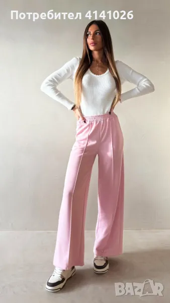Широк розов панталон, снимка 1