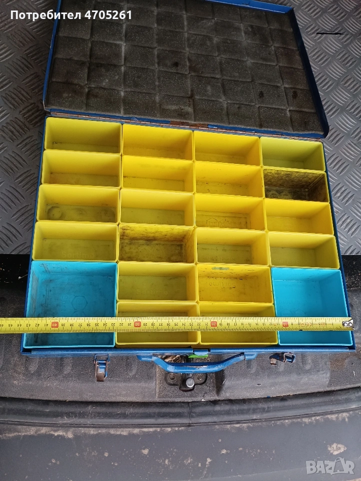 метален куфар с разделители sortimo, снимка 1