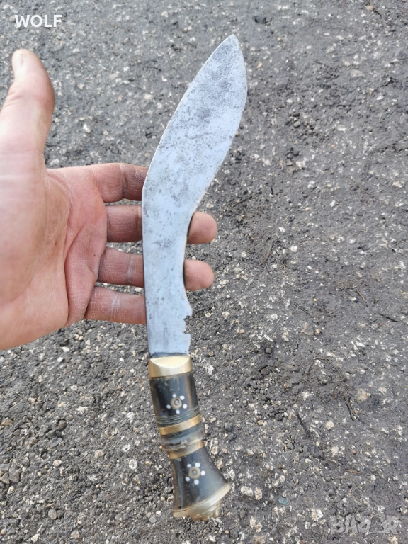 Кукри оригинал рог, месинг седеф, снимка 1