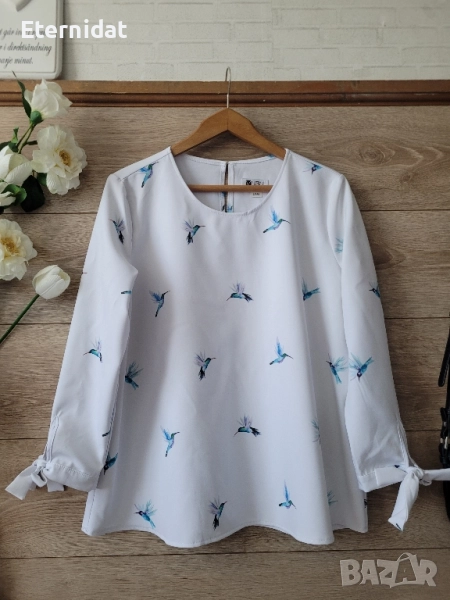 Елегантна блуза с колибри , снимка 1