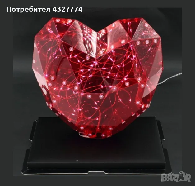 За Свети Валентин Магическо светещо сърце в подаръчна кутия , снимка 1
