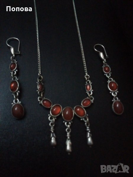 'PIPIS' оригинал Винтидж сребро и карнеол, снимка 1