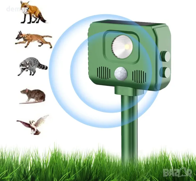AILEDA Соларен ултразвуков репелент за животни, снимка 1