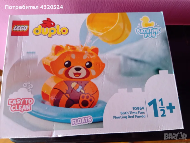 Конструктор LEGO Duplo - Плаваща червена панда (10964), снимка 1