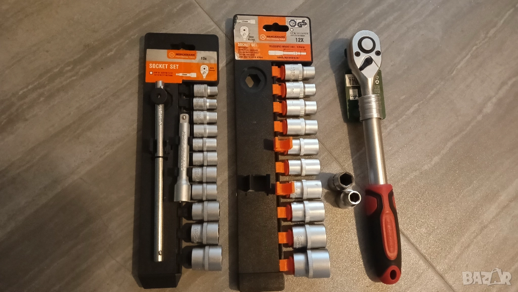 гедоре комплект вложки тресчотка 3/8 и 1/2, снимка 1