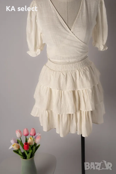 Бежова къса пола, снимка 1