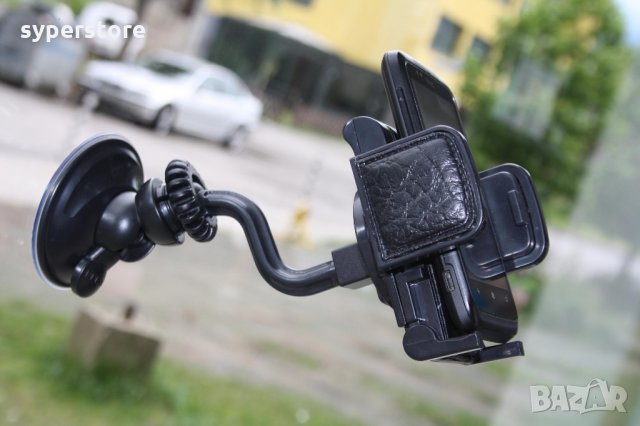 Стойка за Телефон Смартфон GPS за кола - универсална кожа H006 кожа FLY  - смартфони Universal holde, снимка 3 - Калъфи, кейсове - 7526089
