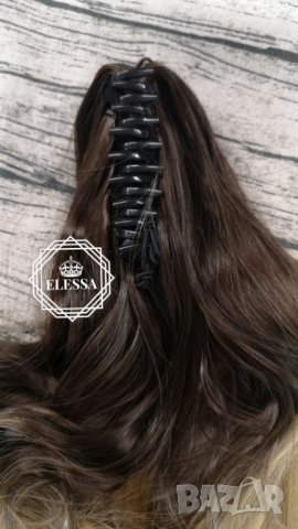 Естествена Луксозна Опашка в Красив Балеажен Стил КОД Е174, снимка 4 - Аксесоари за коса - 37401486