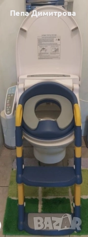 Детска стълбичка за тоалетна чиния , снимка 2 - Хигиенни препарати - 52651883