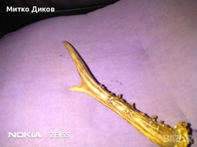 Дръжка за нож от еленов рог 225мм на 20мм отлична, снимка 3 - Ножове - 48001087