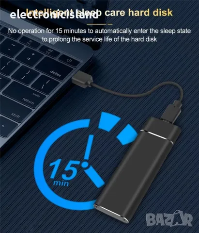 USB3.1 M.2 NvMe SATA SSD корпус към Type-C масивен алуминиев външен твърд диск, снимка 12 - Твърди дискове - 49014428