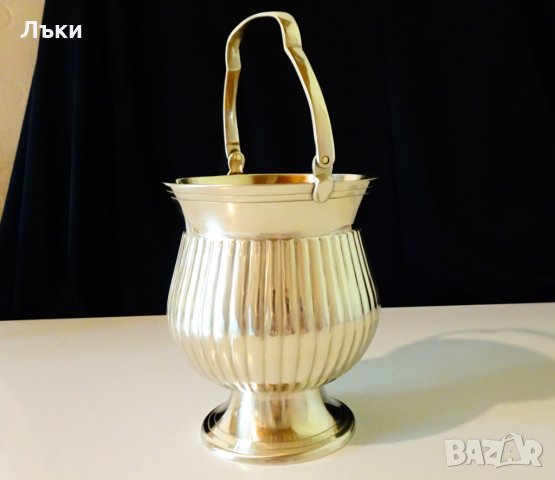 Релефен бронзов съд за лед,ледарка,менче. , снимка 3 - Антикварни и старинни предмети - 32966199