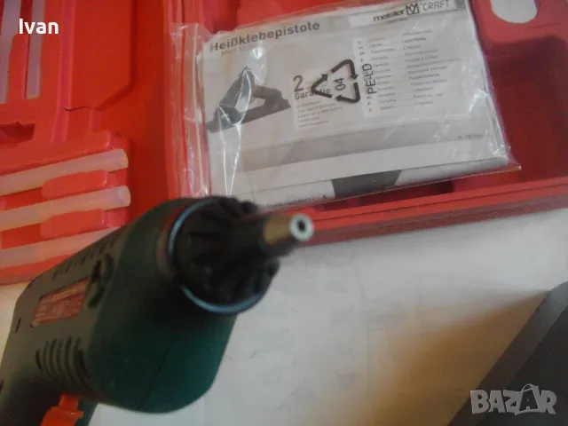 НОВ MEISTER ОРИГИНАЛЕН НЕМСКИ ПИСТОЛЕТ ТОПЛО ЗАЛЕПЯНЕ ЛЕПЕНЕ ФИКСИРАНЕ ПРЪЧКИ СИЛИКОН ПЪЛЕН КОМПЛЕКТ, снимка 13 - Други инструменти - 49048122