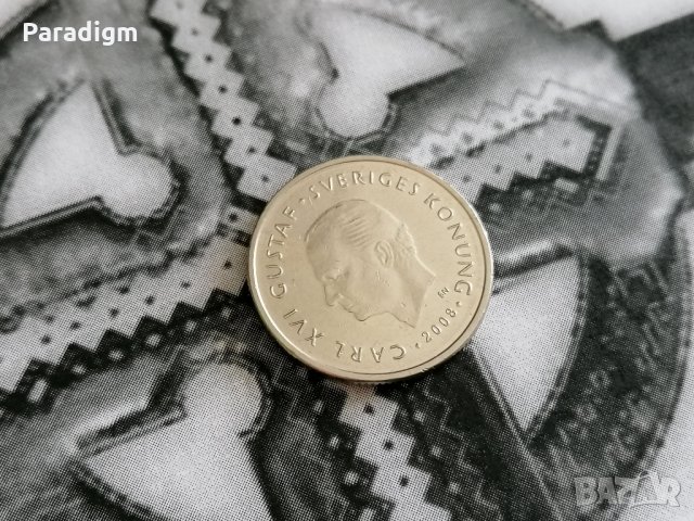 Mонета - Швеция - 1 крона | 2008г., снимка 2 - Нумизматика и бонистика - 28422919