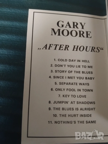 Gary Moore – After Hours - аудио касета музика, снимка 2 - Аудио касети - 51969008