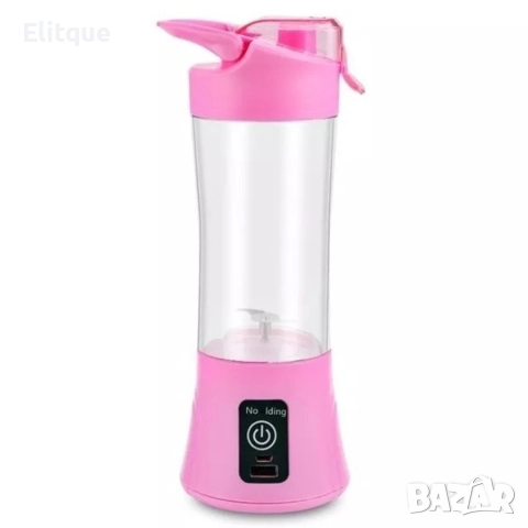 Преносима електро бутилка за шейкове, смутита и блендиране на плодове, снимка 6 - Блендери - 52864105