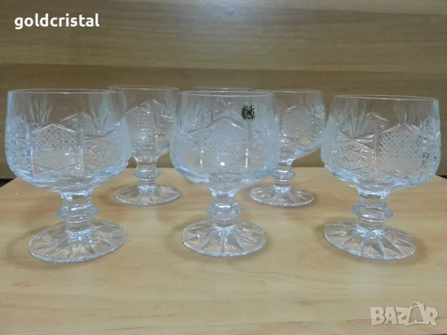 кристални чаши серия Зорница лукс коняк , снимка 9 - Антикварни и старинни предмети - 49599725