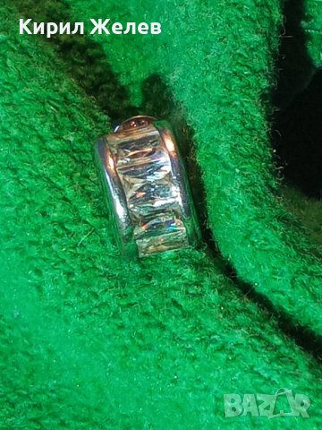 СРЕБЪРНА КРИСТАЛНА АРТ ОБЕЦА СРЕБРО 925 с ЮВЕЛИРНО ФАСЕТИРАНИ ПЛАНИНСКИ КРИСТАЛИ 27178