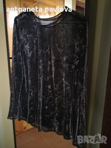 сребриста блуза , снимка 3 - Блузи с дълъг ръкав и пуловери - 12660269