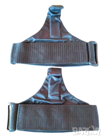 Куки за вдигане на тежести QST, 18х7 см, 2 бр, Черни, снимка 1