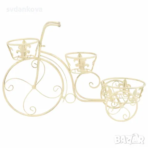 Цветарник във формата на колело, винтидж стил, метал, снимка 6 - Саксии и кашпи - 47468823