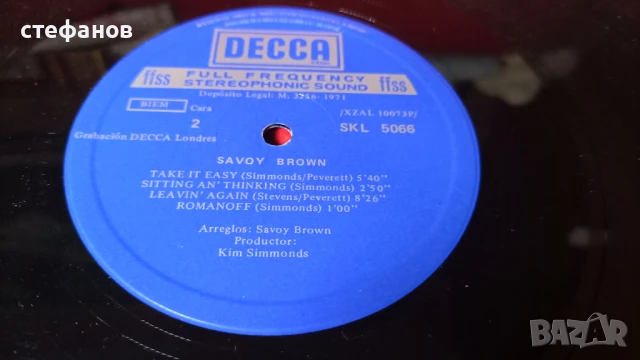Дългосвиреща грамофонна плача SAVOY BROWN looking in, DECCA, снимка 7 - Грамофонни плочи - 51266067