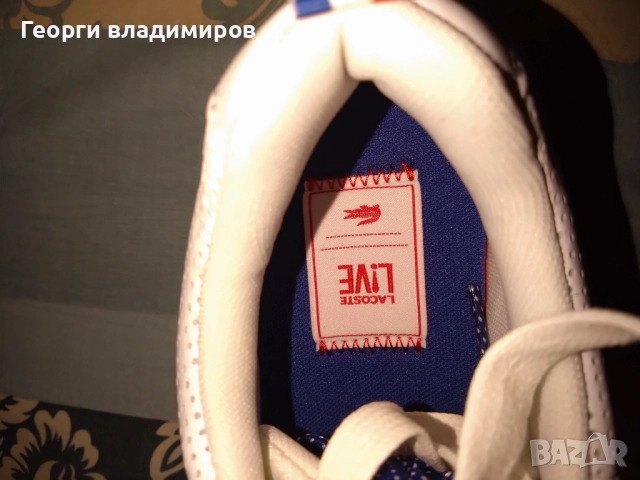 Lacoste оригинални мъжки маратонки естествени материали фина естествена кожа , снимка 3 - Маратонки - 52578130