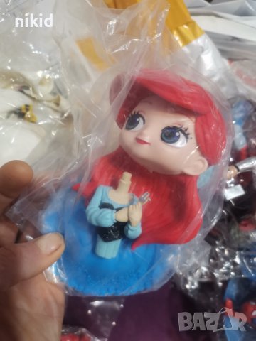 Малката Русалка Ариел седнала голяма пластмасова фигурка PVC за игра и торта топер, снимка 3 - Фигурки - 36928360