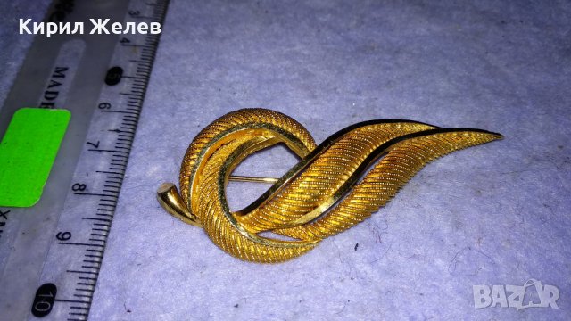 ПРЕКРАСНА АЖУРНА с ПОЗЛАТА СТИЛИЗИРАНА МАРКОВА АРТ БРОШКА от БРАГОРОДНА НЕРЪЖДАЕМА СТОМАНА 33128, снимка 6 - Други - 39072433