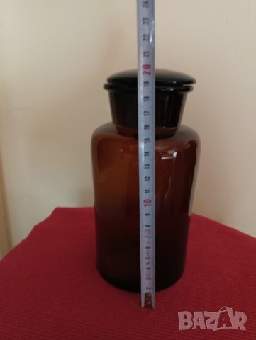 Стар аптекарски буркан, шише от цветно стъкло. , снимка 7 - Антикварни и старинни предмети - 43378895