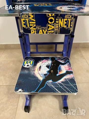 🎯 Детска регулируема маса и стол – ФУТБОЛНА СЕНЗАЦИЯ за малки шампиони! ⚽🏆, снимка 12 - Мебели за детската стая - 51368496