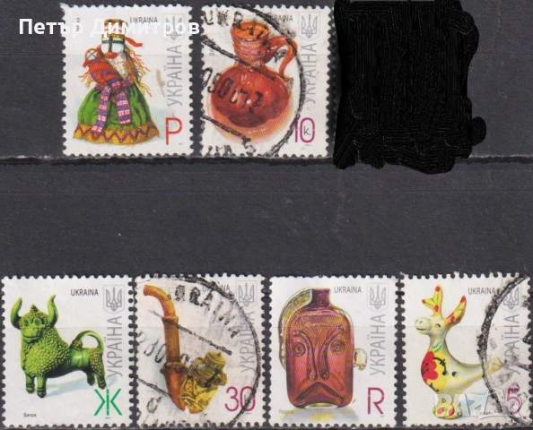 Клеймовани марки Флора 2001 Народно творчество Занаяти 2007 от Украйна, снимка 3 - Филателия - 53344056