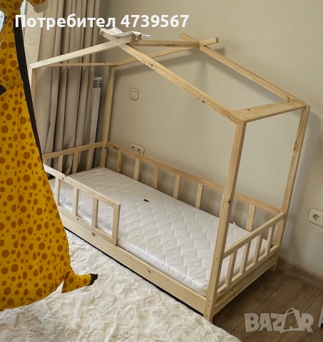 Детско легло Къщичка Монтесори с матрак