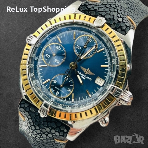 Breitling Chronomat – Steel & 18k Gold Bezel, 39 мм, Automatic 7750, снимка 2 - Мъжки - 51947256