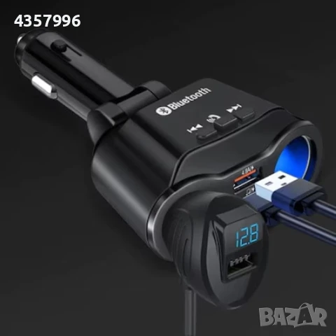 Трансмитер с блутут и волтметър, PG149, снимка 2 - Аксесоари и консумативи - 50463247