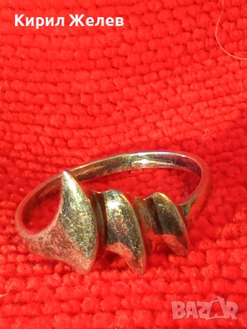 СТАР АРТ ДЕКО СРЕБЪРЕН ПРЪСТЕН АНГЛИЯ ВИСОКА ПРОБА ОКСИДИРАНО СРЕБРО РЪЧНА ЮВЕЛИРНА ИЗРАБОТКА 25831