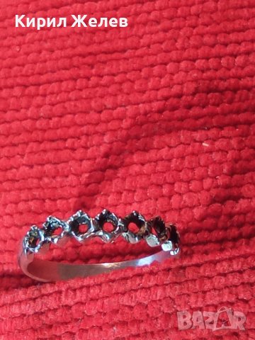 КРАСИВ АЖУРЕН НЕЖЕН СРЕБЪРЕН ПРЪСТЕН СРЕБРО 925 РЪЧНА СТАРА ИЗРАБОТКА 40234, снимка 12 - Пръстени - 42379351