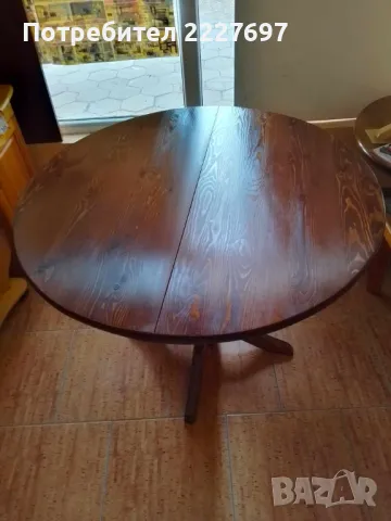 Маса Ф 100 кухненска разтегателна байц, снимка 3 - Маси - 47860201